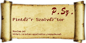 Pintér Szalvátor névjegykártya